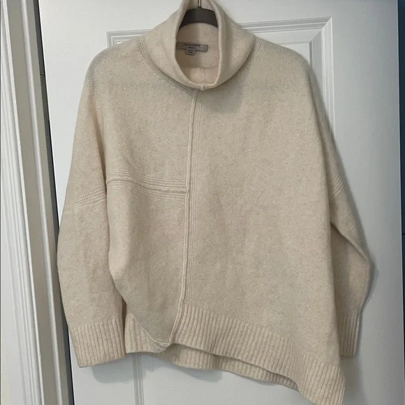 EUC! All Saints Cream Turtleneck Sweater, Size Medium - Picture 7 of 9